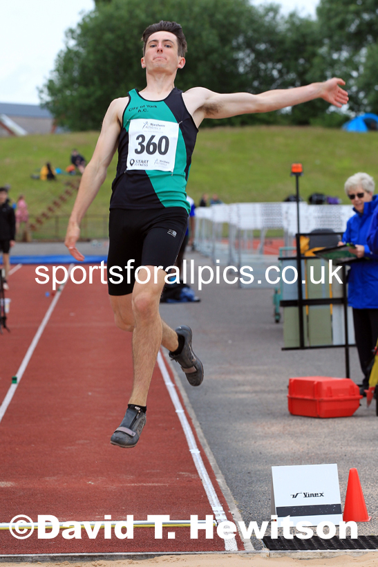 Mens under-20s long jump, 2022 Northern Senior and Under-20 Champs., Wavertree Athletics Centre, Liverpool. Photo: David T. Hewitson/Sports for All Pics